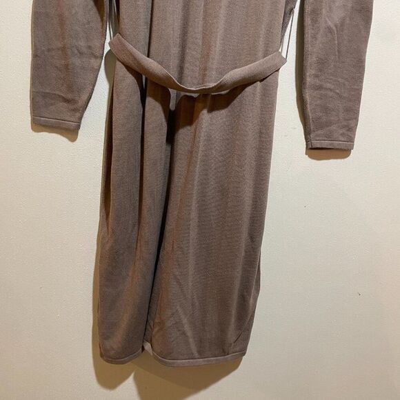 Cabi Size M Genteel Long Duster Cardigan Sweater Brown Button Front Belted - Picture 13 of 15